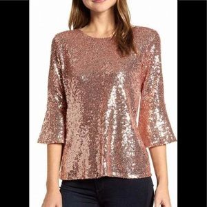 Gibson blush sequence blouse size Medium